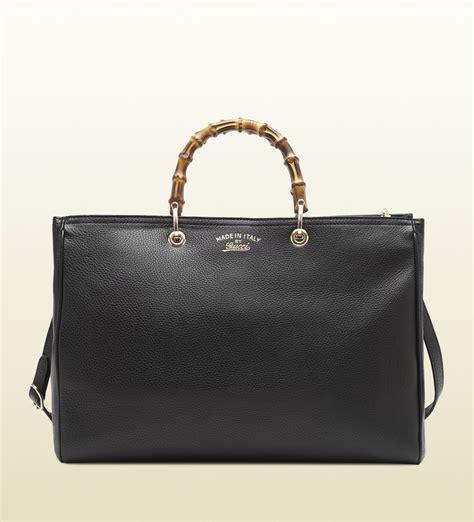 gucci bamboo shopper black|gucci bamboo classic.